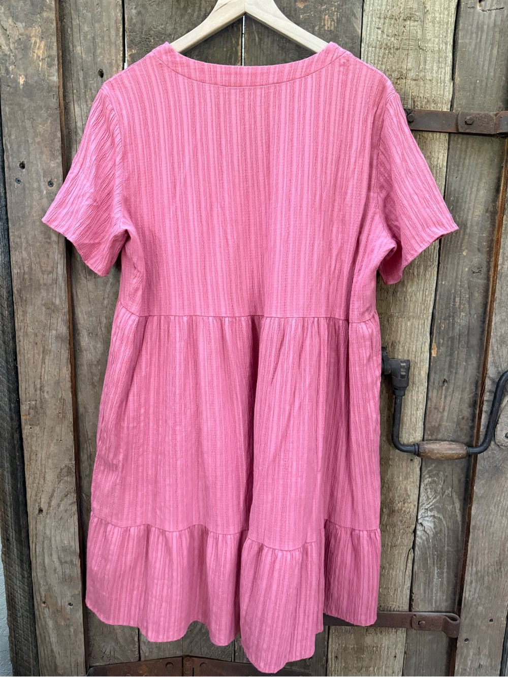 Emery Rose Women’s Dusty Rose Tiered Flow Boho V-Neck Dress Size Large - Picture 6 of 10